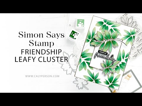 Simon Says Stamp Set of 2 Stencils Friendship Leafy Cluster 1016stc Sweetheart