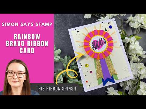 Simon Says Stamp Prize Ribbon Wafer Dies 1699sd Rainbow Bravo Ribbon Card | Simon Says Stamp Amy Rysavy