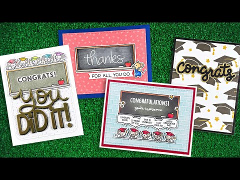 Lawn Fawn Simply Celebrate Graduation Stamps and Dies
