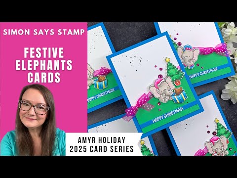 Simon Says Stamps and Dies Festive Elephants set897fe