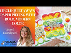 CZ Design Little Happy Birthday Banners Wafer Dies czd279 STAMPtember Circle Quilt 3 Ways: Paper Piecing with Bold, Modern Color