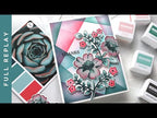Pinkfresh Studio Overlapping Geometrics Stencil Set 242524 Geometric Floral Card Video