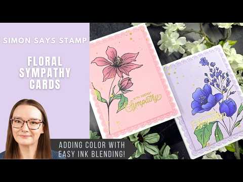 Simon Says Stamp Sparkler Scallop Frames Wafer Dies s1033 Always There Floral Sympathy Cards | Simon Says Stamp Amy Rysavy