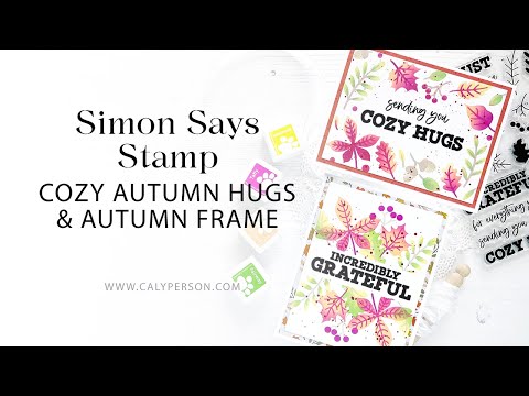 Simon Says Stamp Set of 2 Stencils Autumn Frame ssst221719
