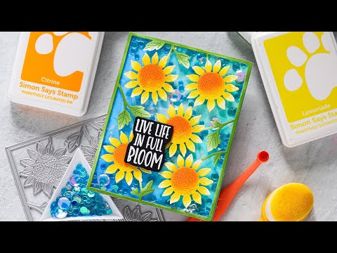 Simon Says Stamp Super Sunflower Plate Wafer Die s843 Just A Note *