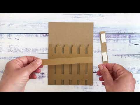 Katy Sue Designs Kraft 5x7 Picket Fence Cards and Envelopes 05-10030kpf