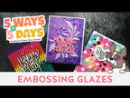 Tim Holtz Distress Embossing Glaze Mermaid Lagoon Ranger tde84075 5 Ways Embossing Glazes Video
