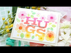Simon Says Stamp Set of 3 Stencils Beautiful Blooms Hugs 1024stc