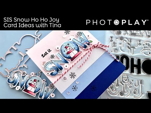 PhotoPlay Iconic Snow Ho Ho Ho Joy Dies sis4554 Christmas Card Video