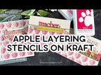 Simon Says Stamp Set of 4 Stencils Layering Apples ssst221694 Just A Note