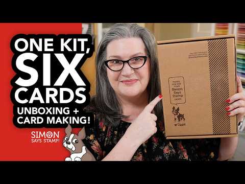 Simon Says Stamps Dies and Stencil Long Stem Florals set1218ls Simon Says Stamp Card Kit | 6 Card Tutorial Cathy Zielske