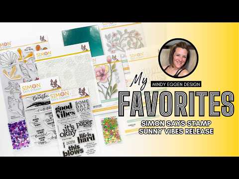 Simon Says Stamp Set of 4 Stencils Happy Rainbow 1034st