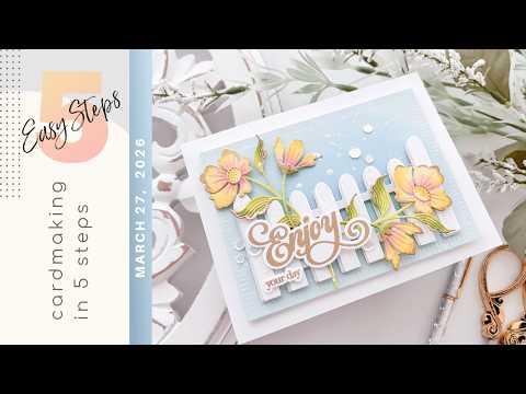 Simon Says Stamp Jaunty Stem Wafer Dies s1096 In My Heart Simon Says Stamp In My Heart: Jaunty Stem Tutorial | Cardmaking In 5 Easy Steps Tina Smith