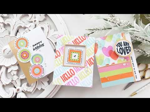 Simon Says Clear Stamps Paper Cut Messages 3463ssc Moving & Grooving: THREE Easy Kinetic Cards with the Simon Says Stamp July Card Kit - Pop Art Tina Smith