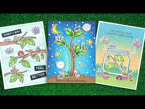 Introduction including inspiration for Lawn Fawn's A Bug Deal stamps and dies