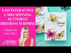 Simon Says Stamp Set of 2 Stencils Wild and Free Flowers 1152stc Always There Yana Smakula Easy Interactive Card: Spinning Butterfly Birthday Surprise