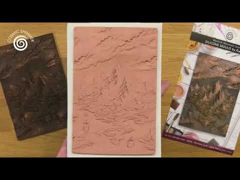 Cosmic Shimmer Mystical Mountain Scene Silicone Mould ce0161-cs