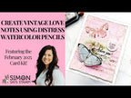 Simon Says Stamp Card Kit of the Month February 2025 Distressed Vintage Notes ck0225 *