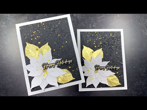 Honey Bee Metallic Mix Pearl Stickers hbgs-prl15 White Poinsettia Holiday Card Video