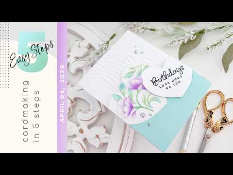 Simon Says Stamp Fantasy Bouquet Wafer Dies s1013 Happy Camper Shop Your Stash! Handmade Floral Birthday Card | Cardmaking In 5 Easy Steps Tina Smith