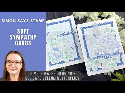 Simon Says Stamp Teardrop Pinpoint Frames Wafer Dies s1135 In My Heart Soft Sympathy Cards | Simon Says Stamp Amy Rysavy