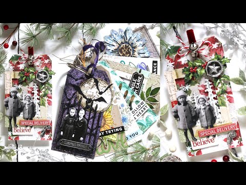 Tim Holtz Distress Foundry Wax KIT 2 Ranger tdak80442 Christmas Tag Project Video