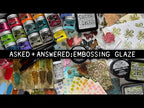 Tim Holtz Distress Embossing Glaze Salvaged Patina Ranger tde73871 Embossed Floral Video