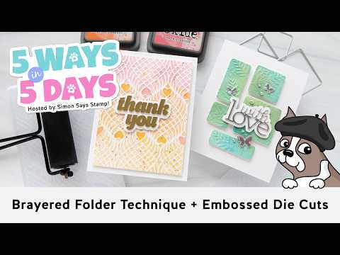 Tim Holtz Distress Oxide Ink Pad Worn Lipstick Ranger TDO56362 Brayered Folder Cards Video