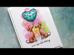 Tim Holtz Distress Mini Ink Pad Ripe Persimmon Ranger TDP40118 Dog Themed Birthday Card Video