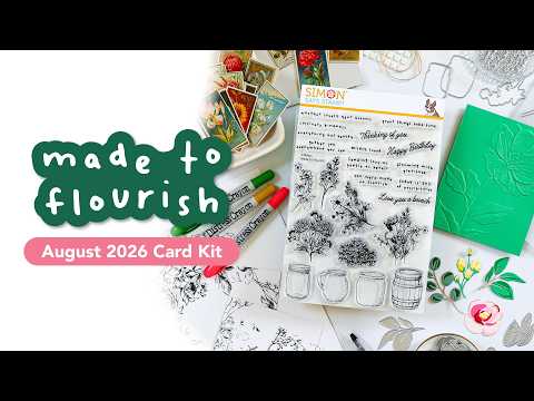 Simon Says Stamp Card Kit of the Month 2026 Subscription! August Start Date Made to Flourish Card Kit Reveal and Inspiration