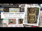 Tim Holtz Moth Study Stamps with Simon Says Stamp Dies Bundle setms26 Moth Study Vignette - Coordinating Dies Tami Bastiaans