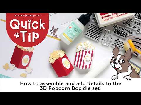 Simon Says Stamp White Heat and Fluff 10ml st0212 Easy Tips for Assembling Our 3D Popcorn Box Dies Like a Pro Quick Tip