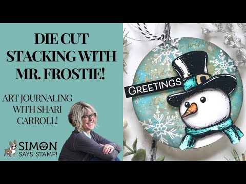 Tim Holtz Distress Spray Stain Speckled Egg Ranger tss72577 Christmas Circle Journal Tag Video