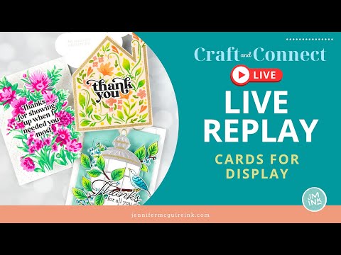 Pinkfresh Studio Dreamy Florals Die Set 176722 Cards For Display Video