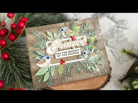 Tim Holtz Distress Frozen Fog Mica Stain Ranger Blending Brush Thanksgiving Card Video