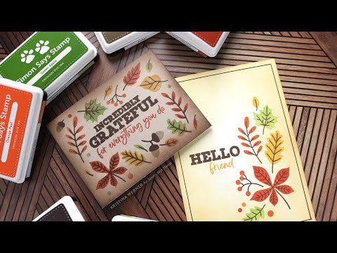 Simon Says Stamp Set of 2 Stencils Autumn Frame ssst221719