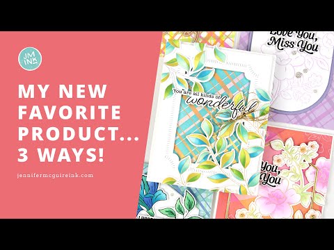 Pinkfresh Studio Amazing Things Stencils 244124 Floral Smiling Card Video