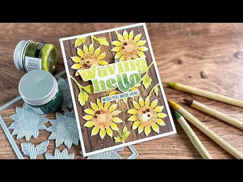 Trinity Stamps BRONZED BROWN SATIN BAUBLES Embellishment Box tsb-223 Watercolored Sunflower Card Video