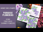 Honey Bee Paradise Plumerias Stamp And Die Bundle Shimmery Plumeria Cards Video