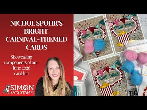Simon Says Stamp Festive Bunting Wafer Dies 1696sd Nichol Spohr's Bright Carnival-Themed Cards with Simon Says Stamp Exclusives Nichol Spohr