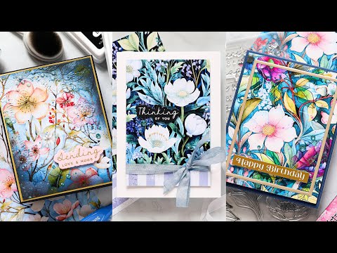 Simon Says Stamp Card Kit of the Month August 2024 Graceful Flowers ck0824 *