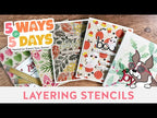 Simon Says Stamp Set of 4 Stencils HALLOWEEN CANDY ssst221654 *