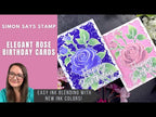 Simon Says Stencils and Dies Elegant Rose set1055er STAMPtember Amy Rysavy Birthday Cards Tutorial Elegant Rose Birthday Cards | Simon Says Stamp Amy Rysavy