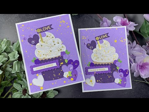 Ranger Stickles SOLAR FLARE Glitter Gel sgt71372 Valentine Cupcake Card Video