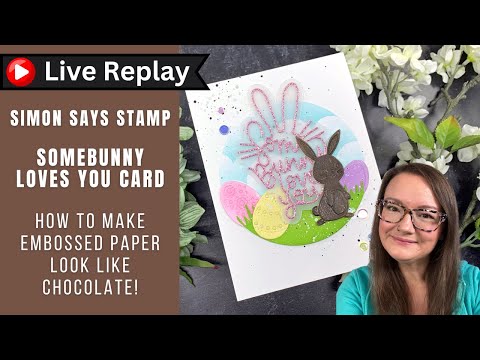 Simon Says Stamp Huggable Bunny Wafer Dies s1019 Favorite Things 🟣LIVE REPLAY! Somebunny Card | Simon Says Stamp Amy Rysavy