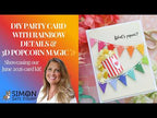 Simon Says Stamp Festive Bunting Wafer Dies 1696sd DIY Party Card with Rainbow Details & 3D Popcorn Magic ✨ Laura Bassen