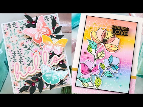 Tim Holtz Watercolor Stamps with Simon Says Stamp Dies Bundle setwc24
