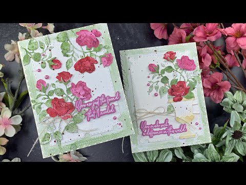 Honey Bee Vintage Love Pearl Stickers hbgs-prl16 Sweetheart Roses Card Video