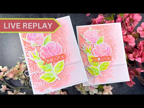 Trinity Stamps Sparkle Pink Hearts Flat Confetti Embellishment Box tsb-394 Valentine’s Watercolor Card Video