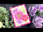 Simon Says Stamp Sunrise Stem Wafer Dies s852 Out Of This World Easy Ink Blending | SSS Sunflower Blooms Take 2 Amy Rysavy